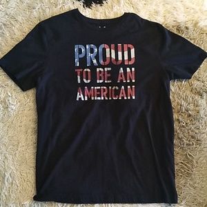 Proud to be an American USA black T-shirt